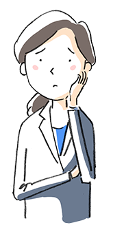 困った顔をしたイラスト