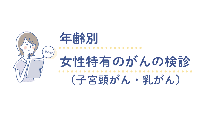 年齢別 女性特有のがんの検診画像